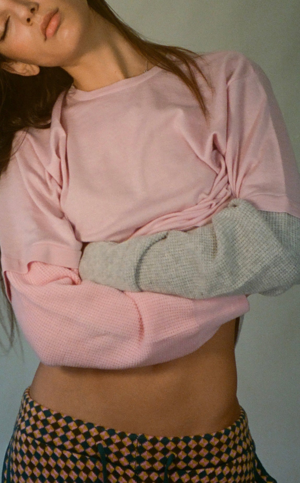 Pink and Gray Kai Double Layer