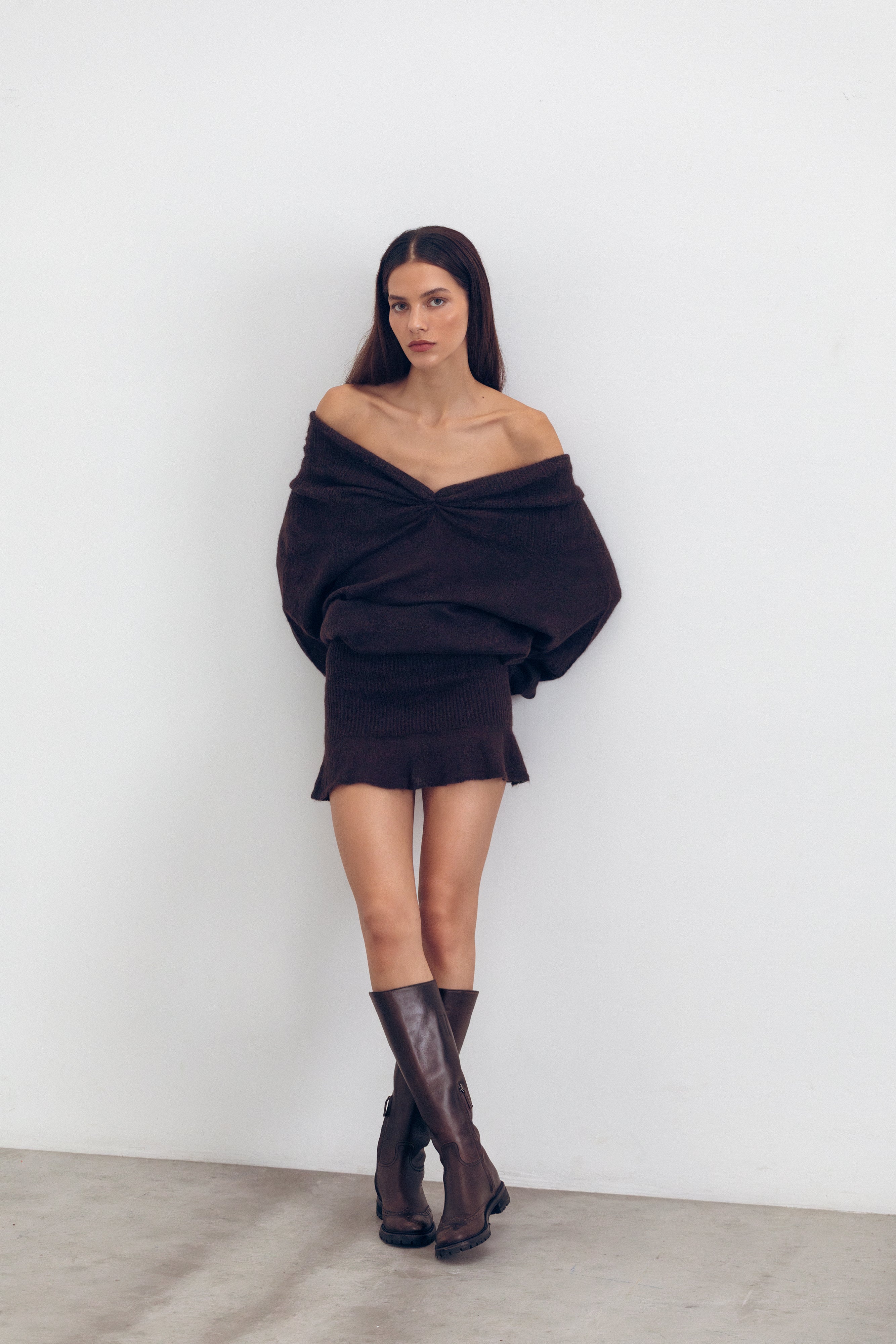 Mia Mini Skirt Brown
