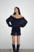 Mia Mini Skirt Brown