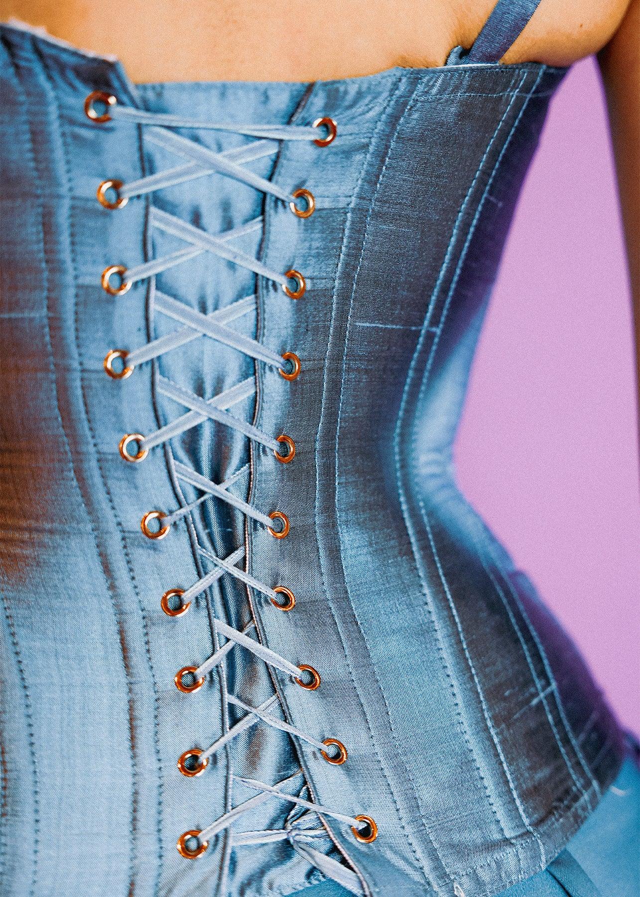 Taffeta Marion Corset Blue
