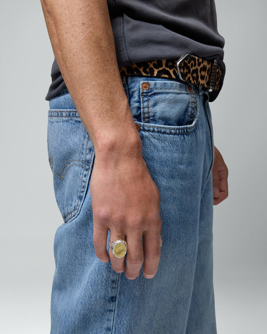 Yellow Stone Signet Ring