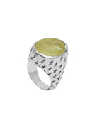 Yellow Stone Signet Ring