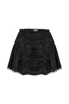 Layered raffled mini skirt