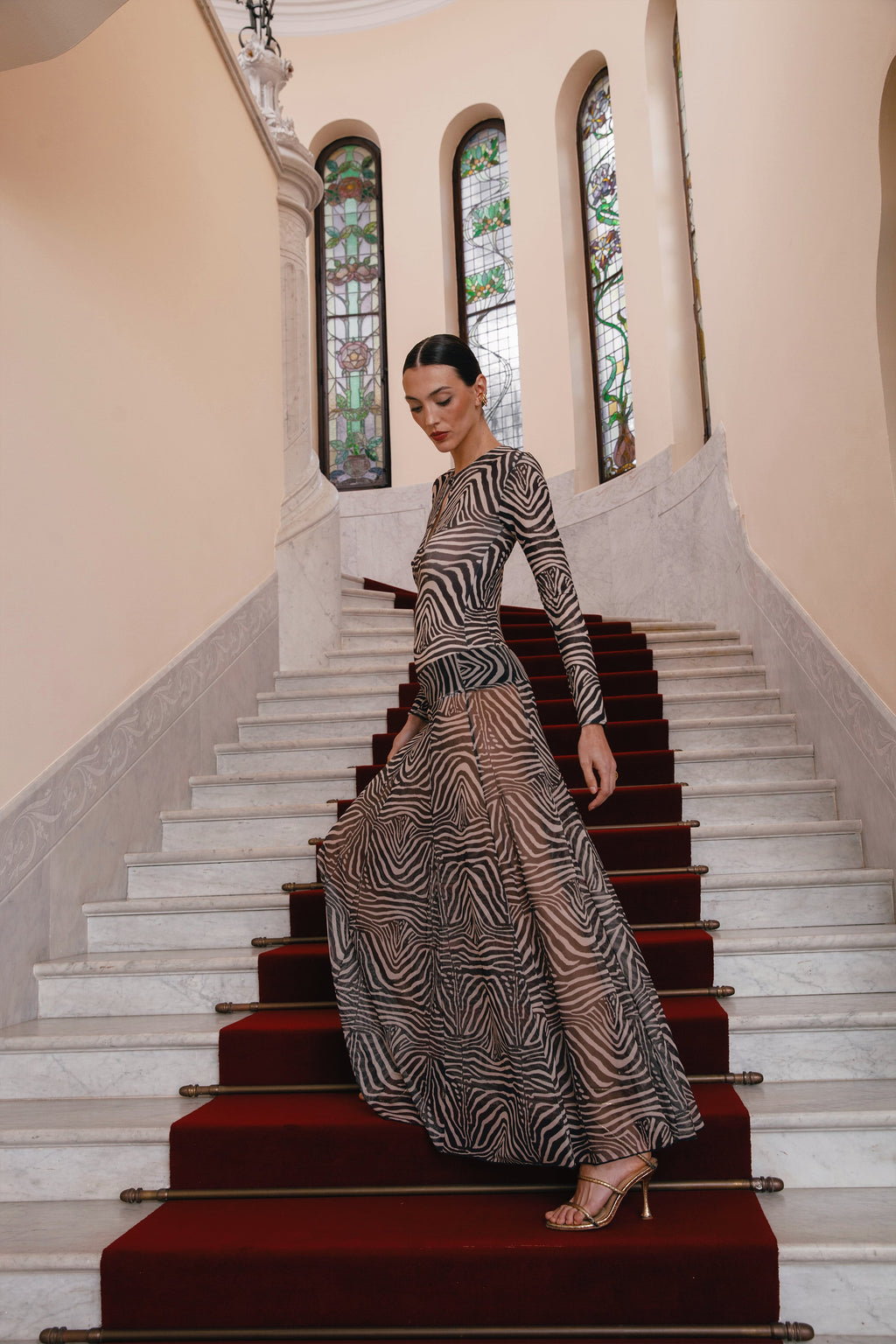 Aria Maxi Skirt Zebra