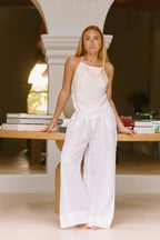Fringed linen top