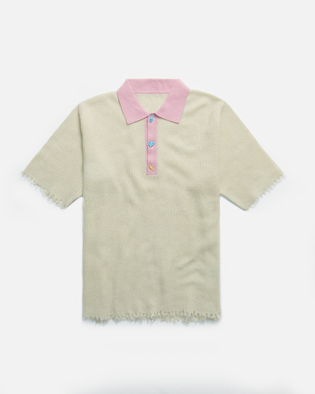 Pink Waffle Polo