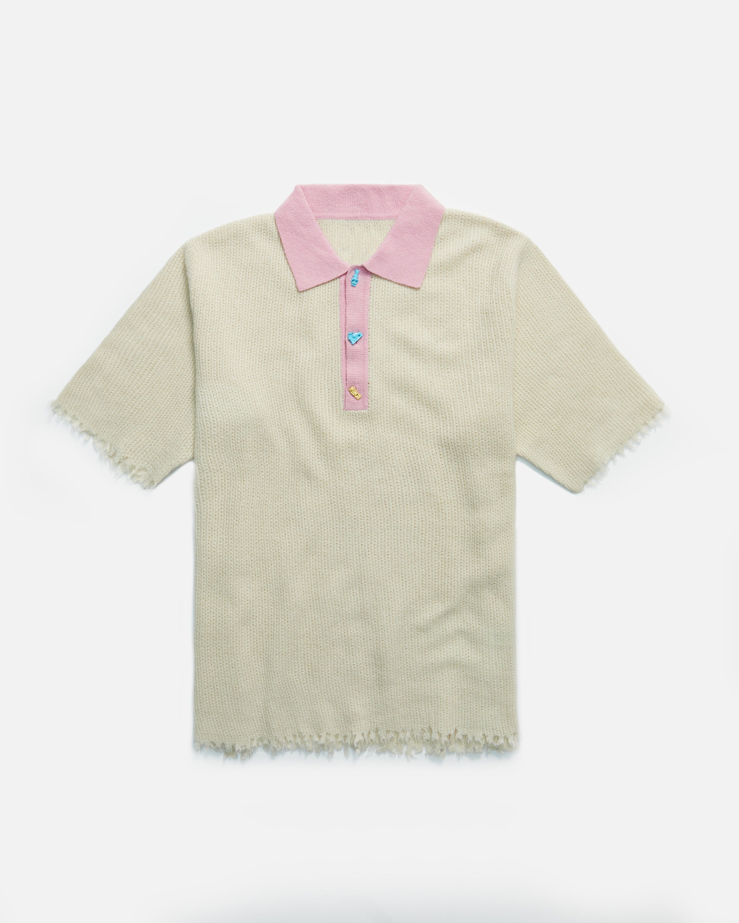 Pink Waffle Polo
