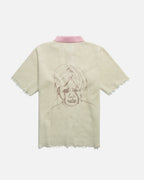 Pink Waffle Polo