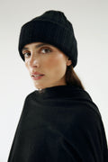 Roe Cashmere Beanie Black