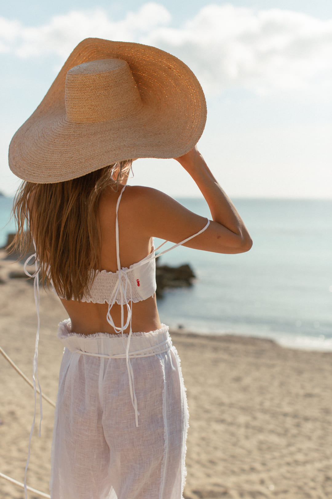 Long strap crop top