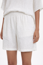 Aurelius Shorts ( White Silk Pintuck )