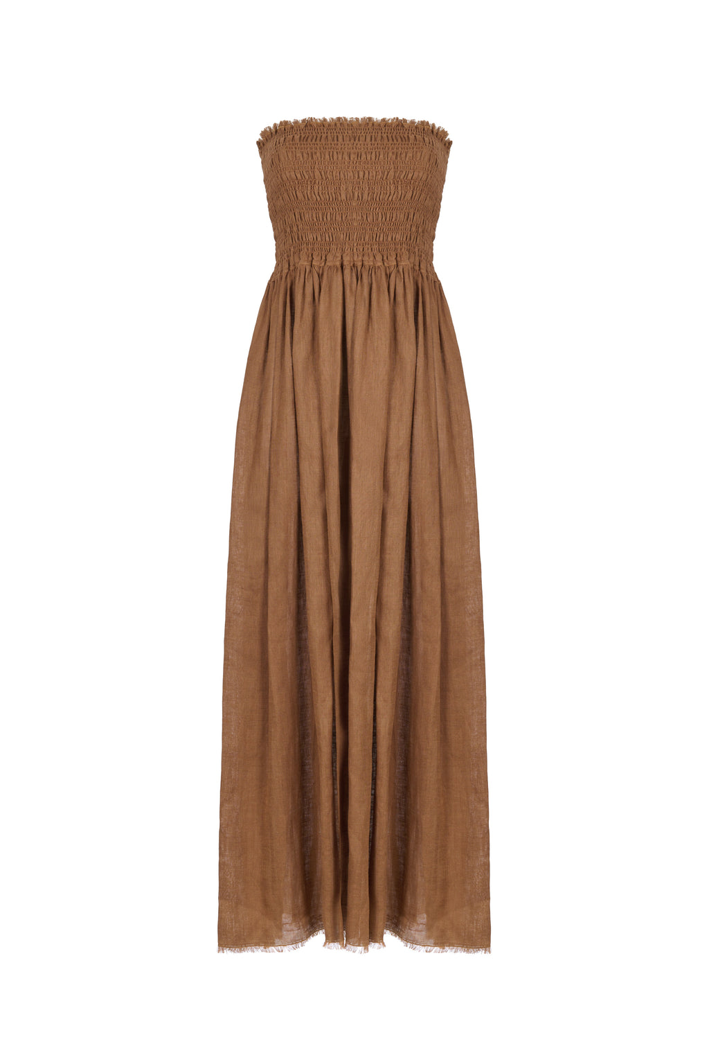 Strapless midi dress