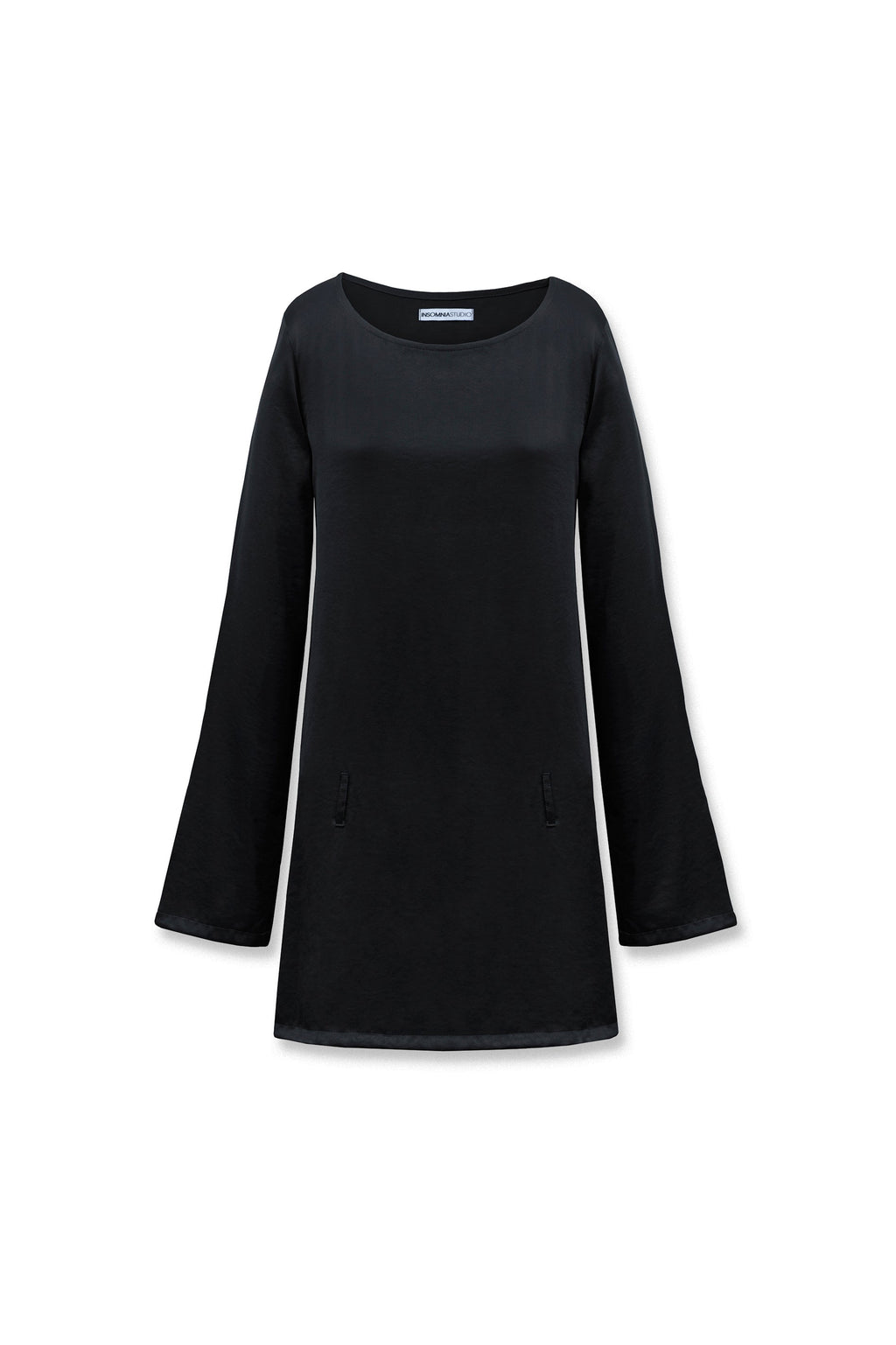 Buckle Mini Dress Black