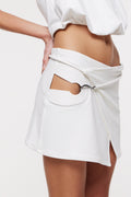 Bruna Wrap Mini Skirt Ivory