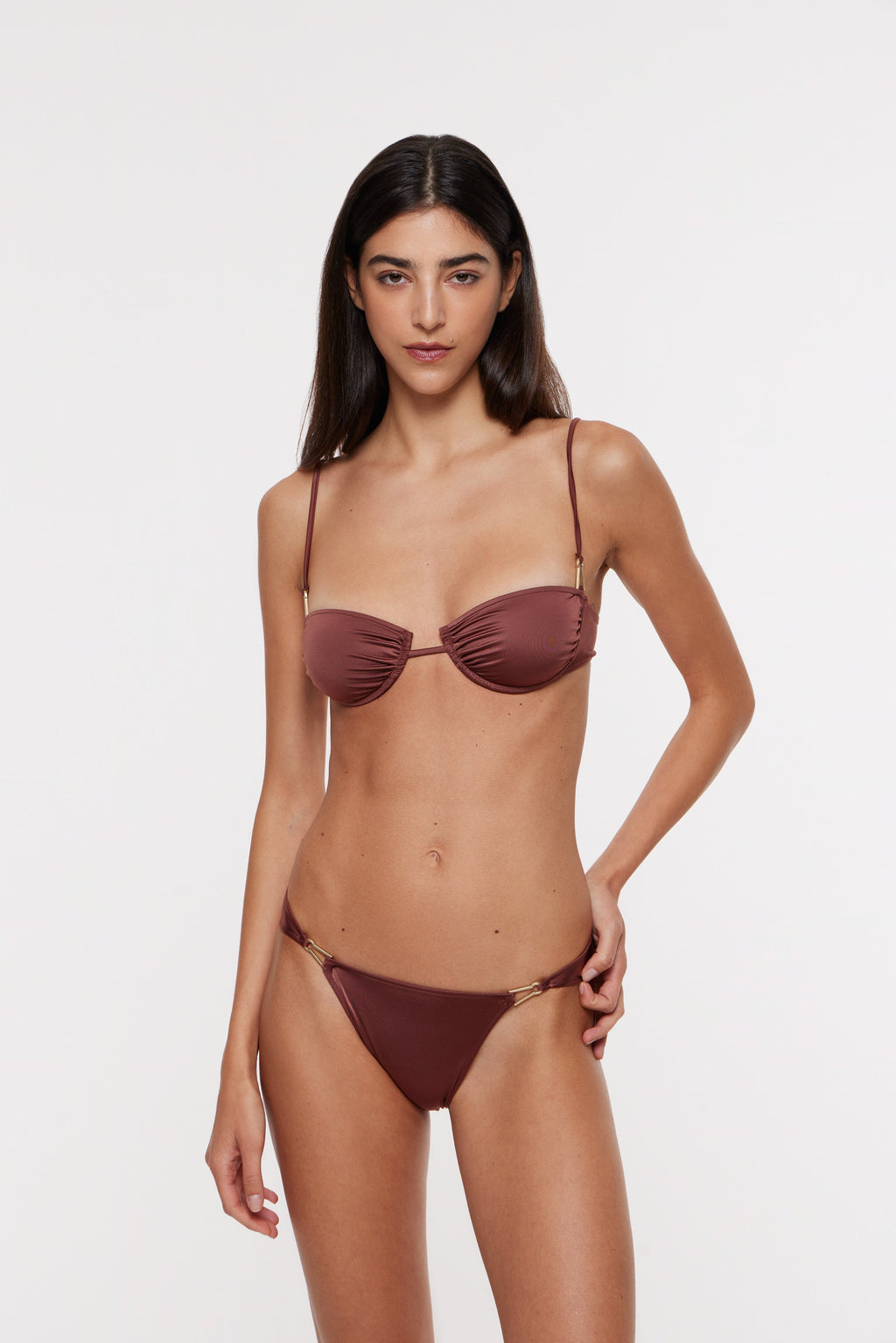 Lena Swim Bottom Chestnut