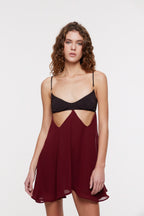 Reia Mini Dress Wine