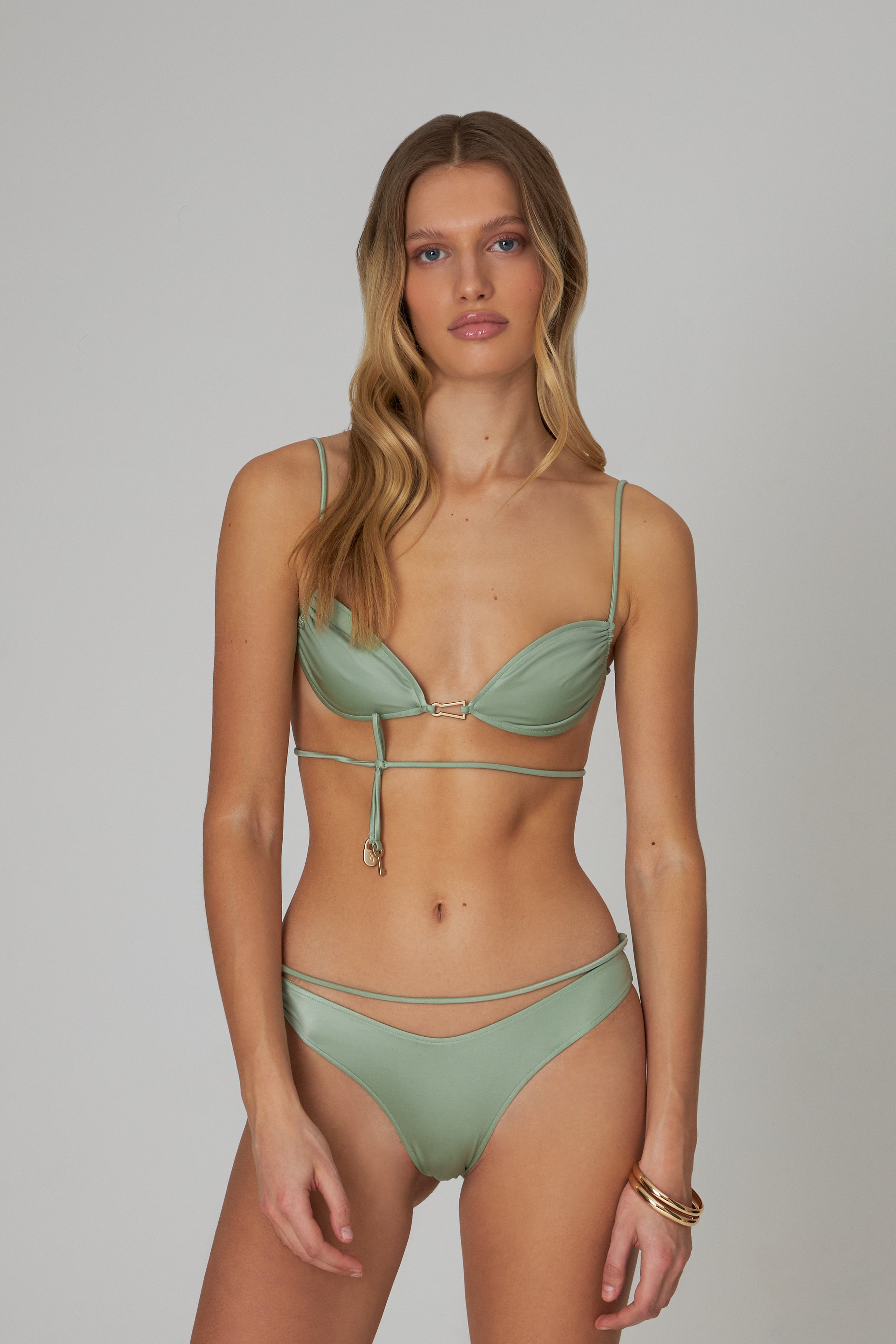 India Bikini Top Sage