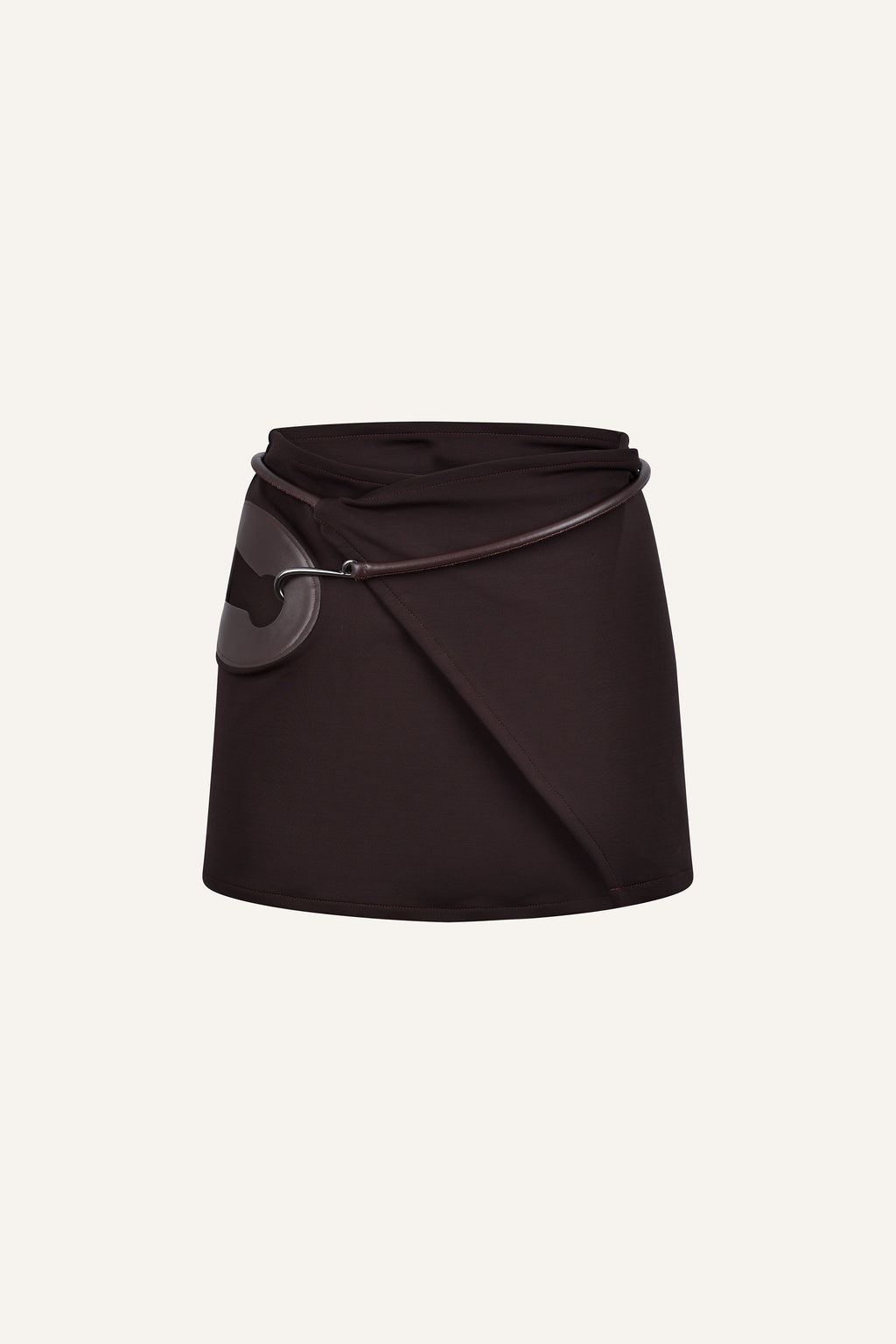 Bruna Wrap Mini Skirt Coffee