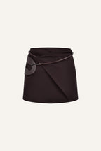 Bruna Wrap Mini Skirt Coffee