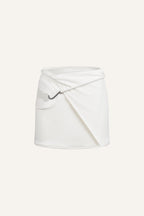 Bruna Wrap Mini Skirt Ivory