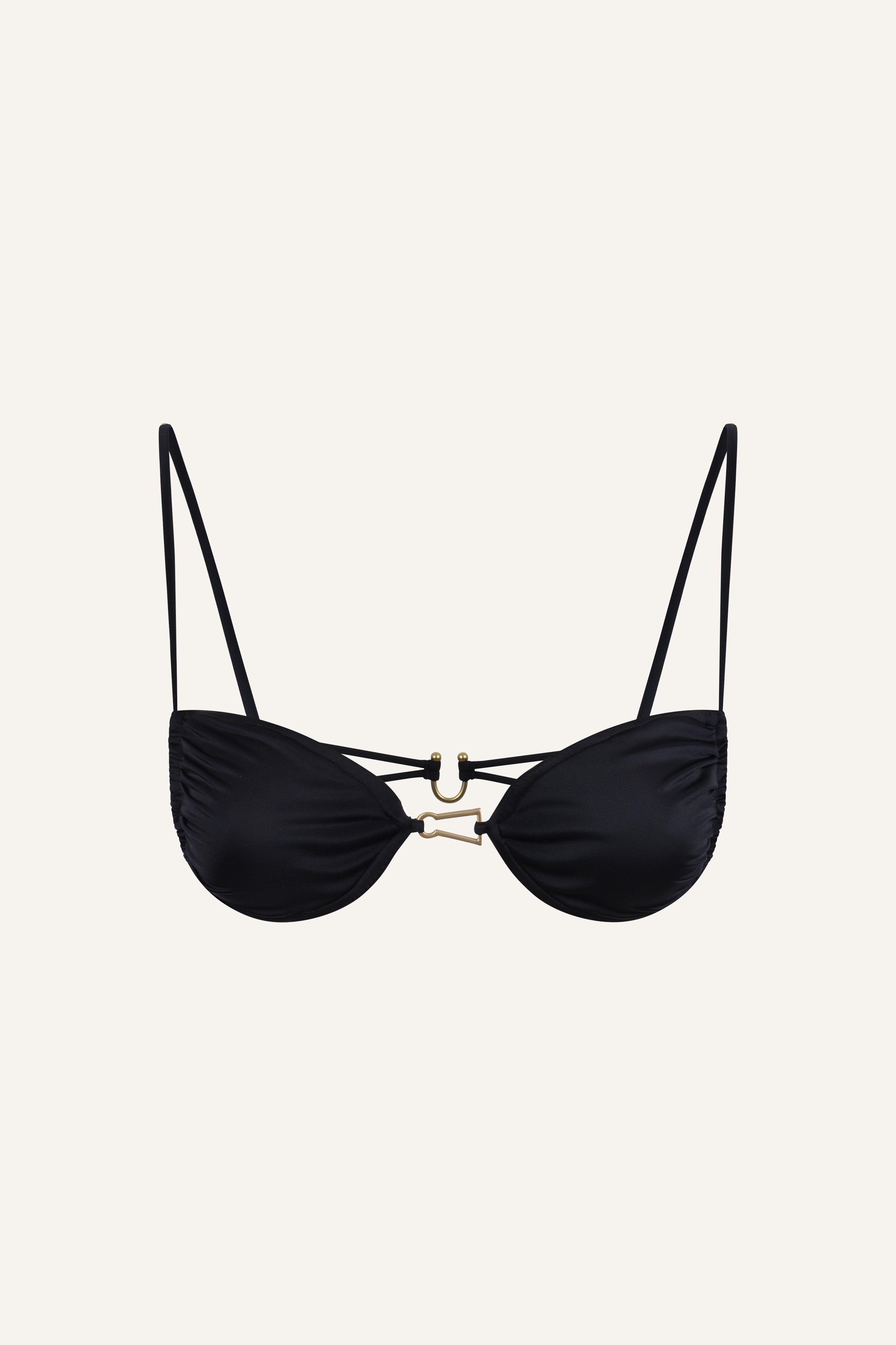 Calla Bikini Top Black