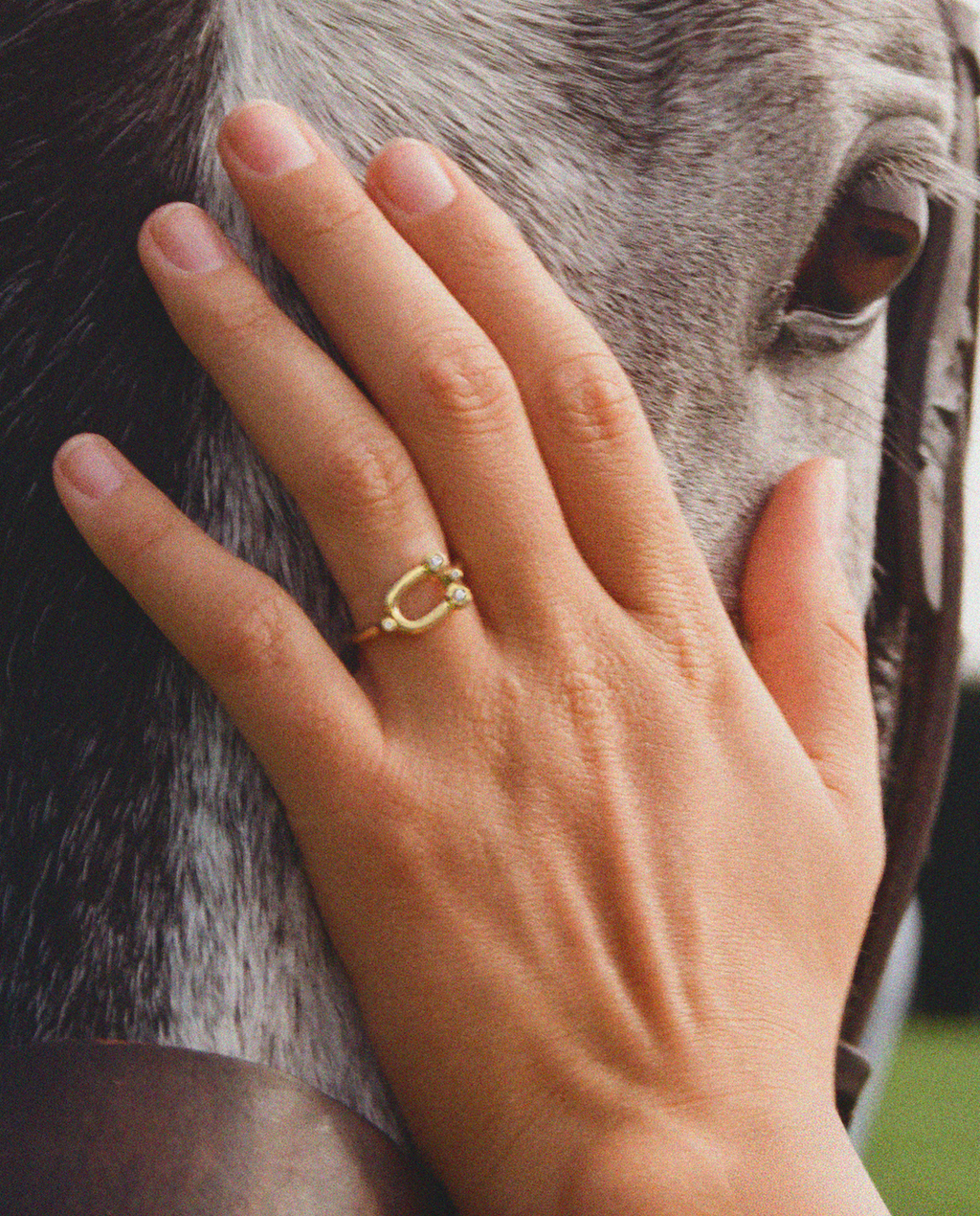 Bague Mini Etrier Or et Diamants