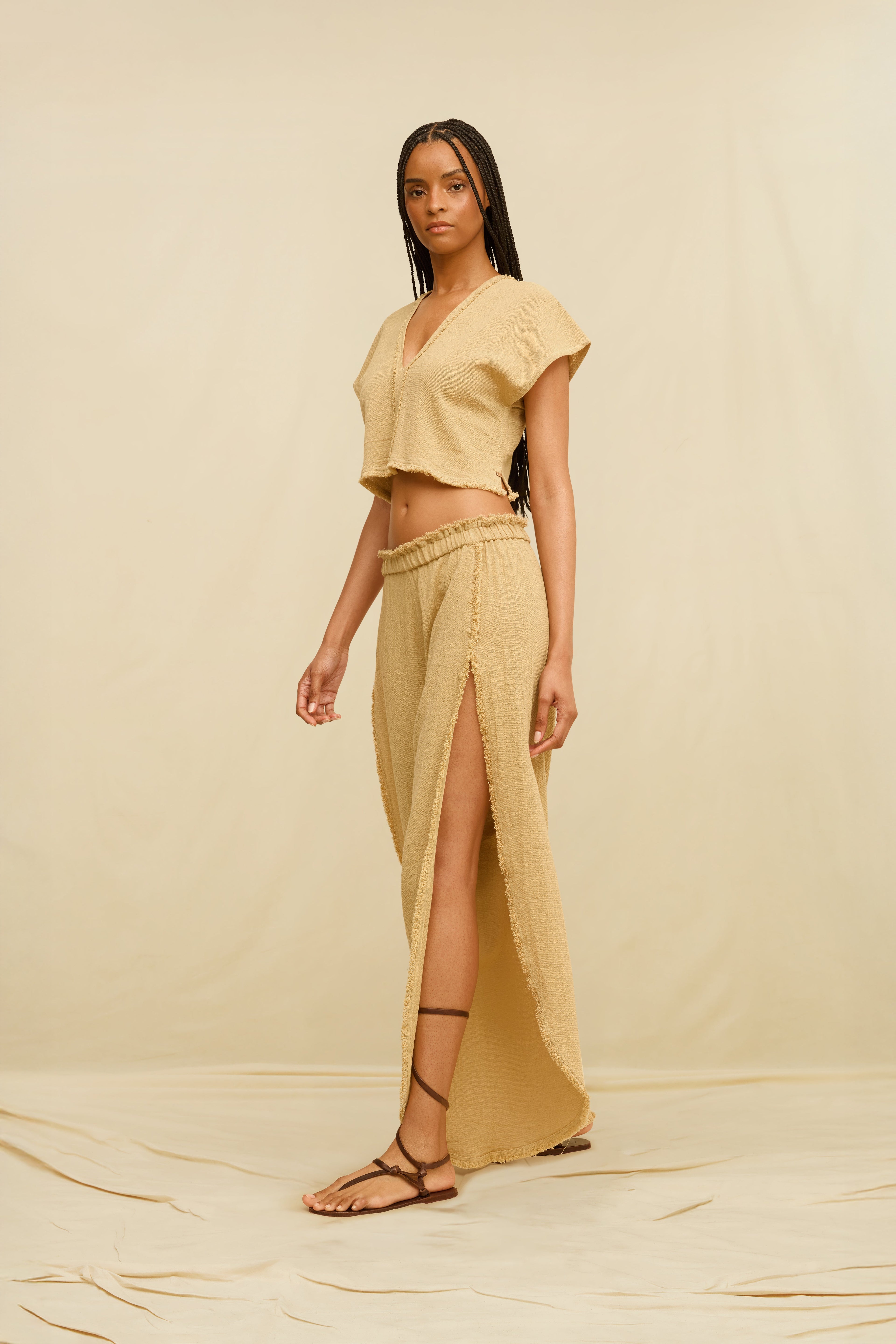 Amro Top Jute Sepia