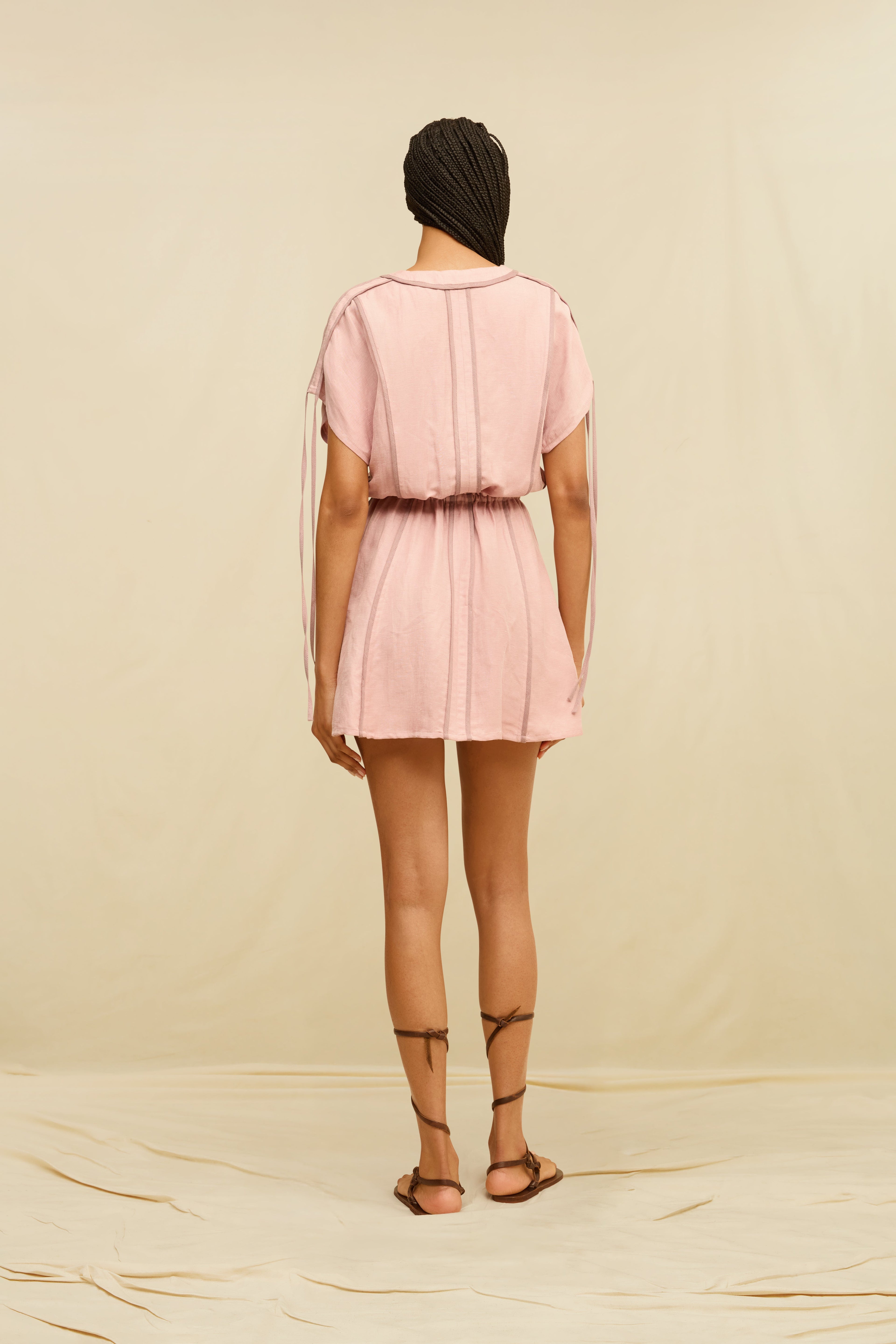 Rhea Mini Dress Clay Pink