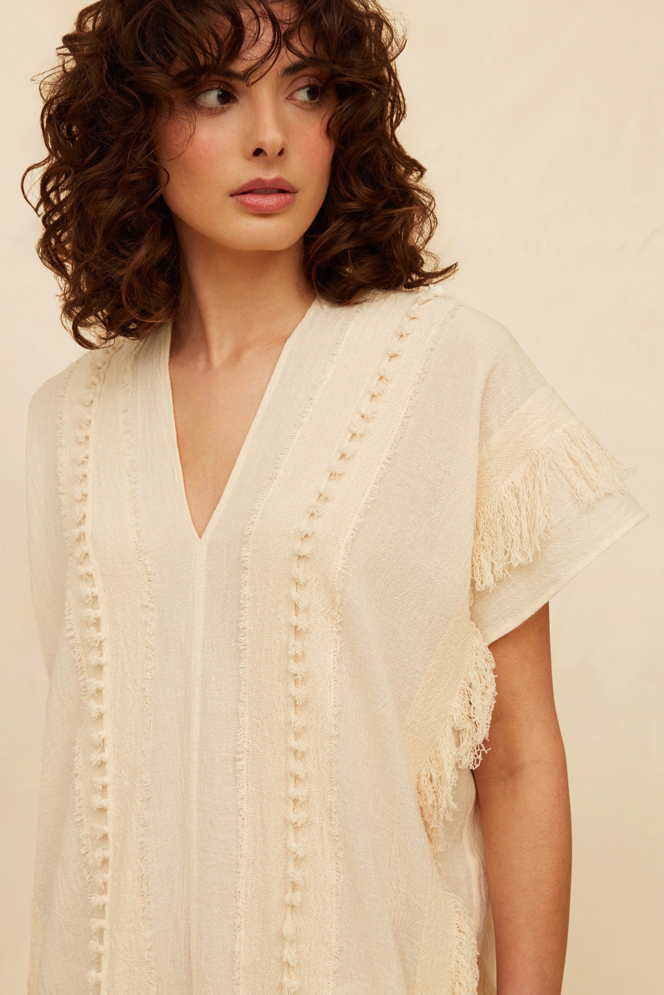 Sumer Mini Dress Artisanal Cotton