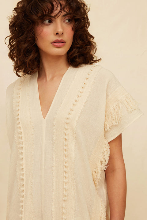 Sumer Mini Dress Artisanal Cotton