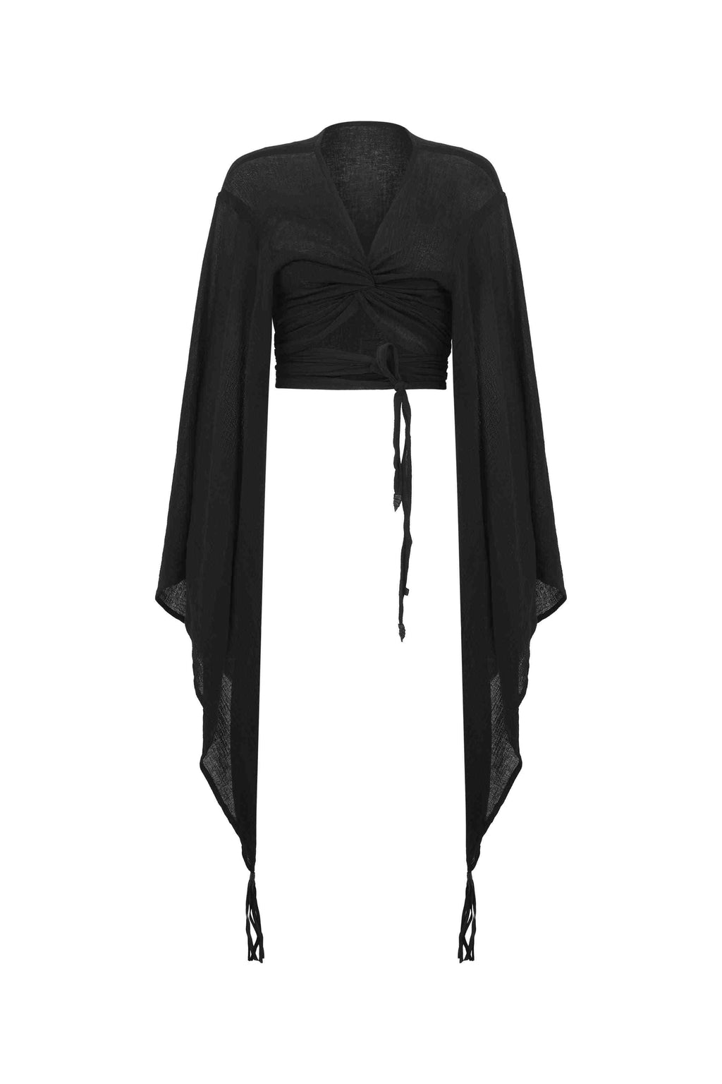 Ahumkal Top Cotton Gauze Black