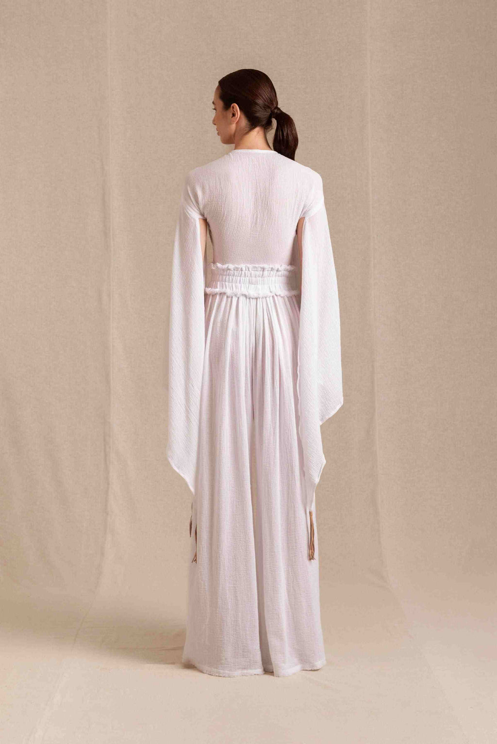 Ahumkal Top Cotton Gauze White