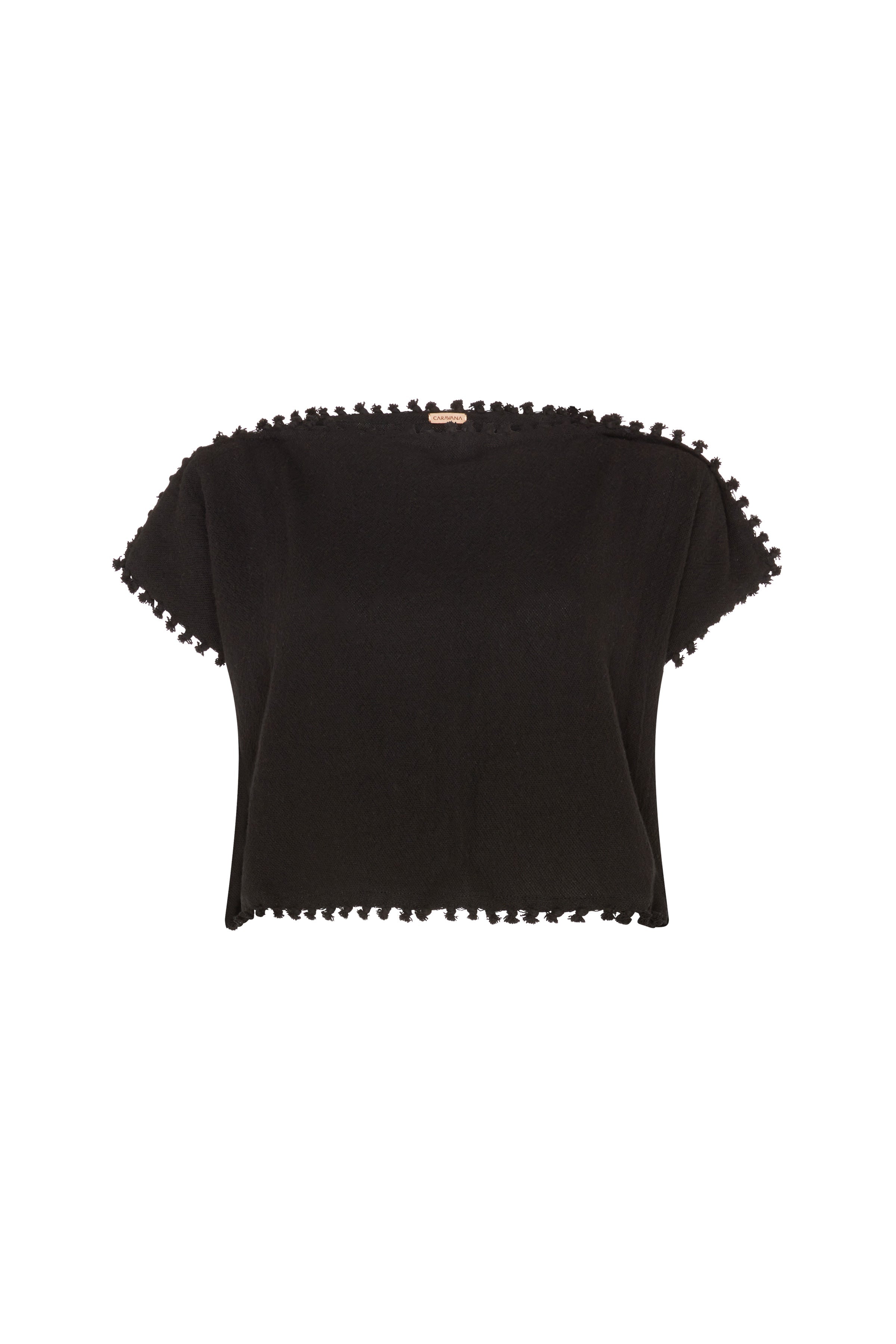 Acaxha Top Cotton Jute Black