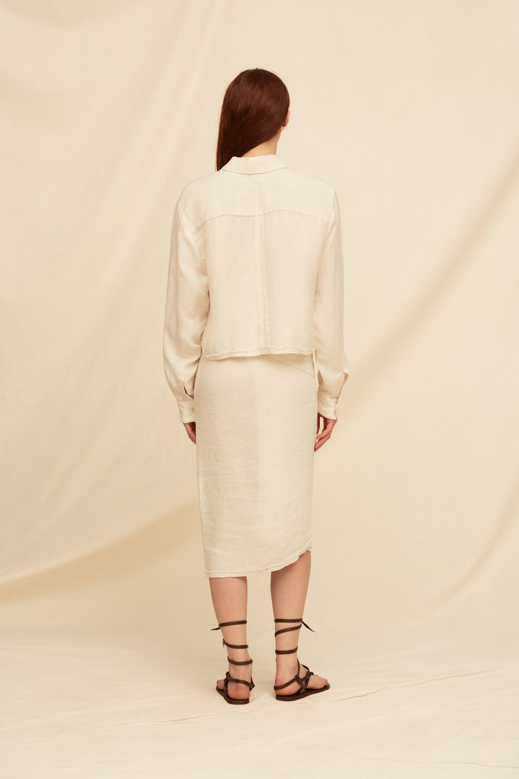 Aguyain Shirt Linen Cupro Bone
