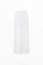 Clement Trousers ( White Silk Pintuck )