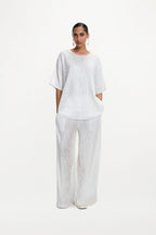 Aurelius T Shirt ( White Silk Pintuck )