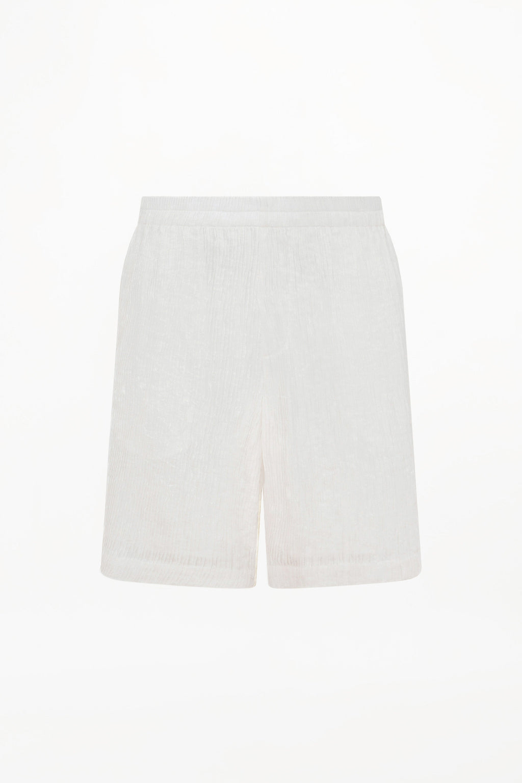Aurelius Shorts ( White Silk Pintuck )