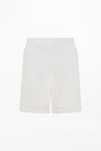 Aurelius Shorts ( White Silk Pintuck )