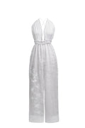 Bird embroidered wide leg