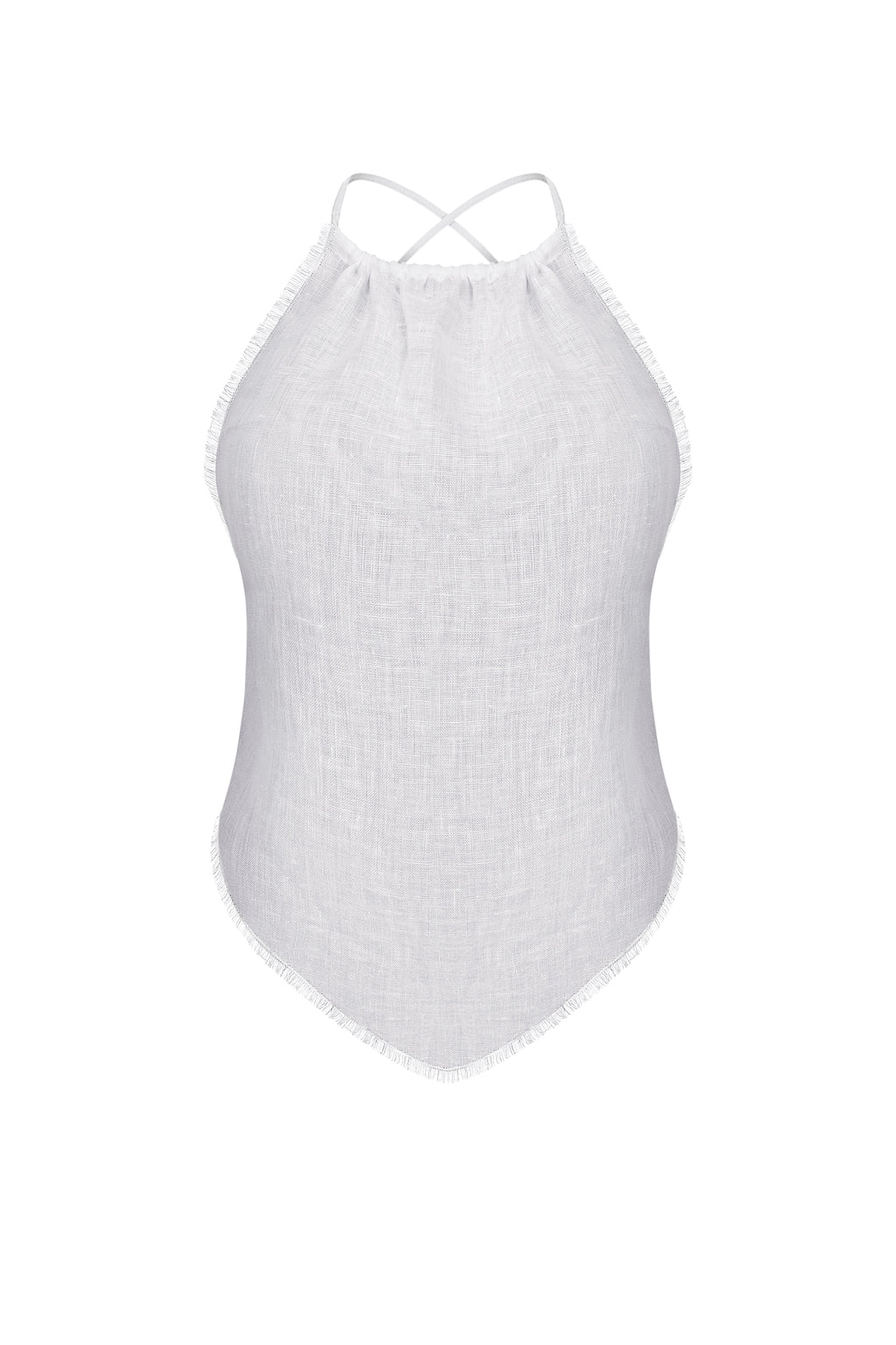 Fringed linen top