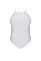 Fringed linen top