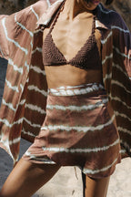 Brown Three Piece Batik Set