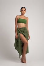 Asymmetrical Draped Sarong