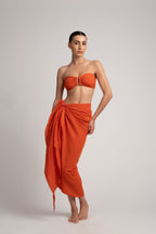Asymmetrical Draped Sarong