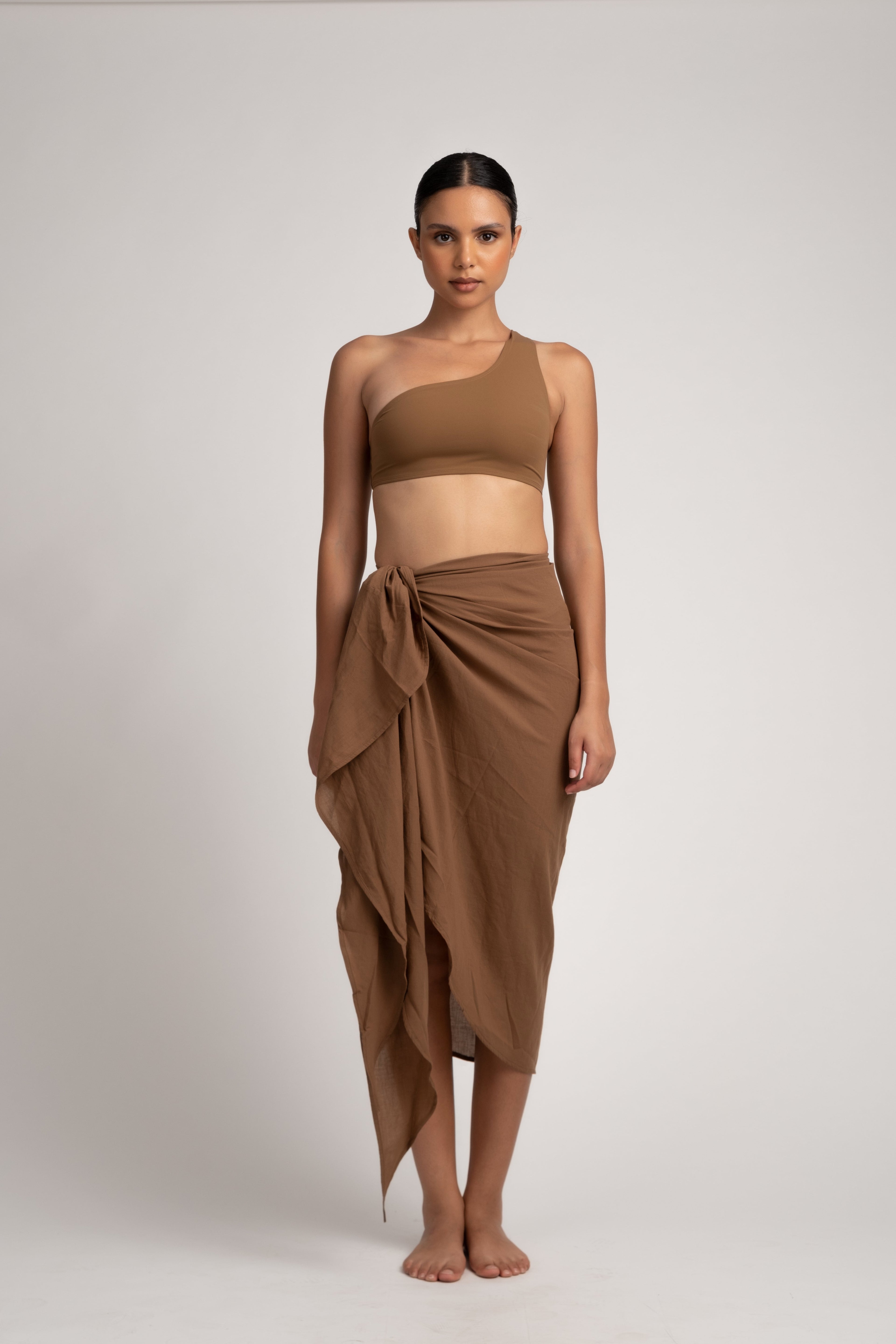 Asymmetrical Draped Sarong