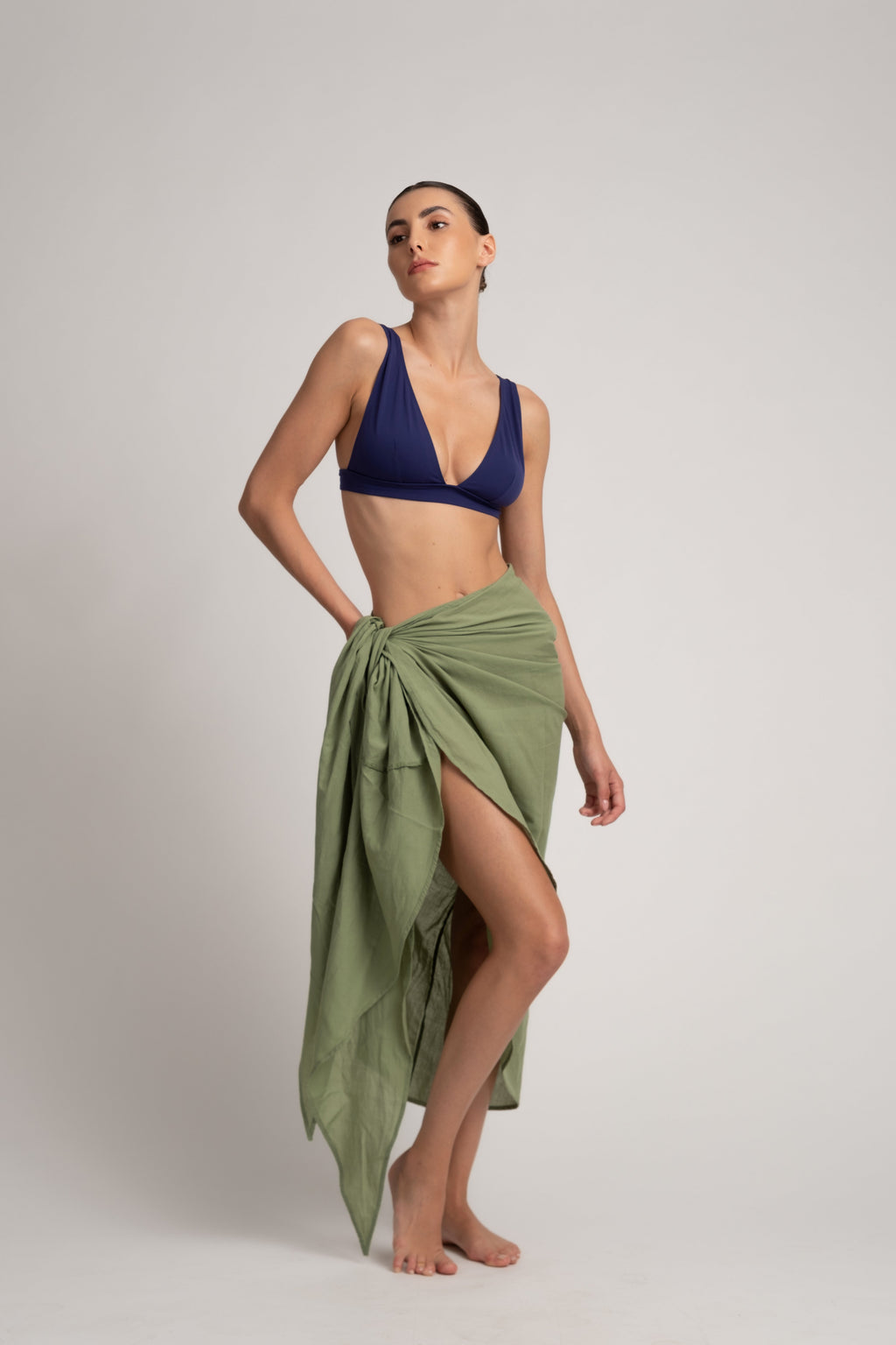 Asymmetrical Draped Sarong