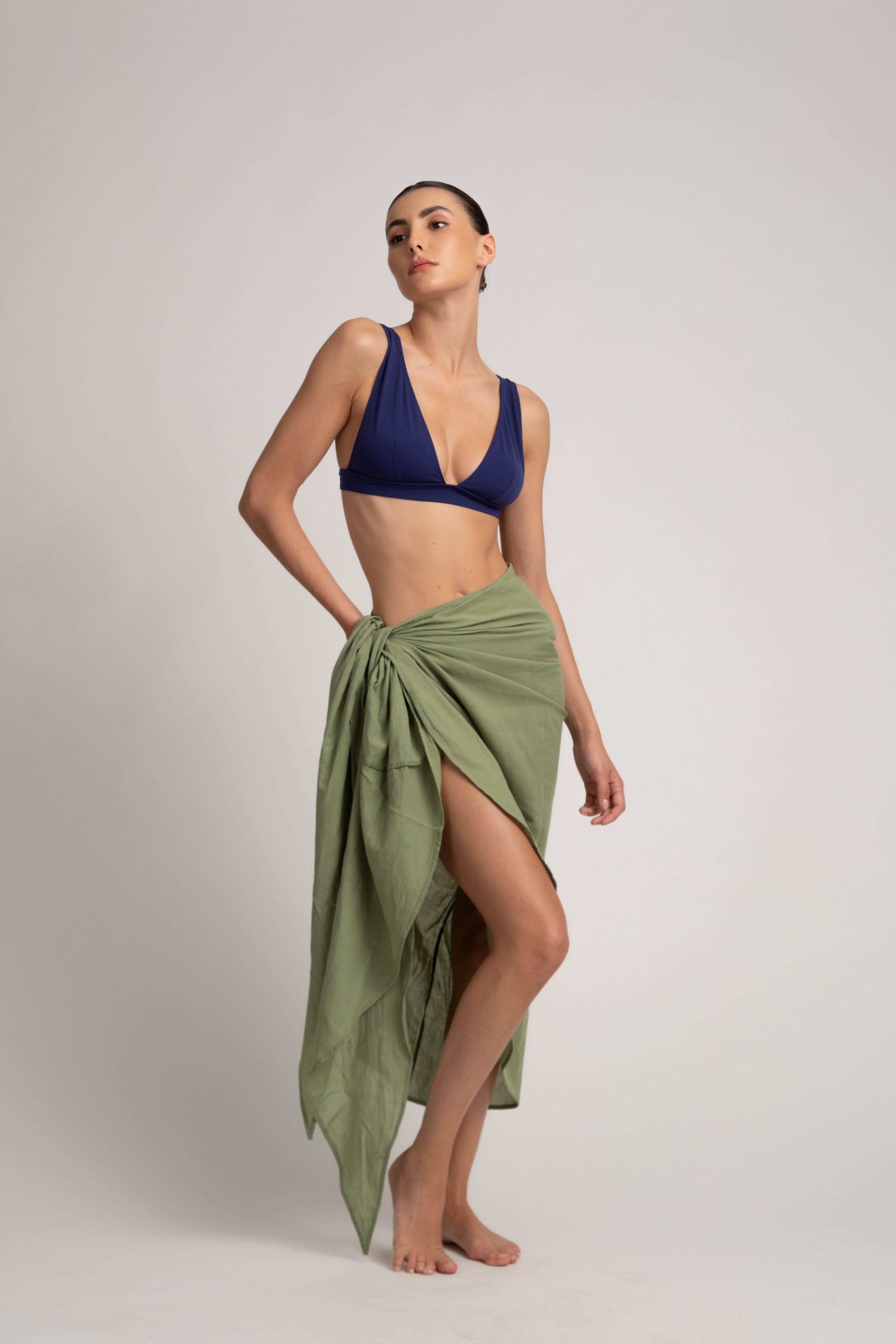 Asymmetrical Draped Sarong