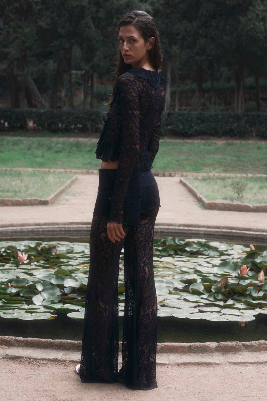 Lace Trousers Noir