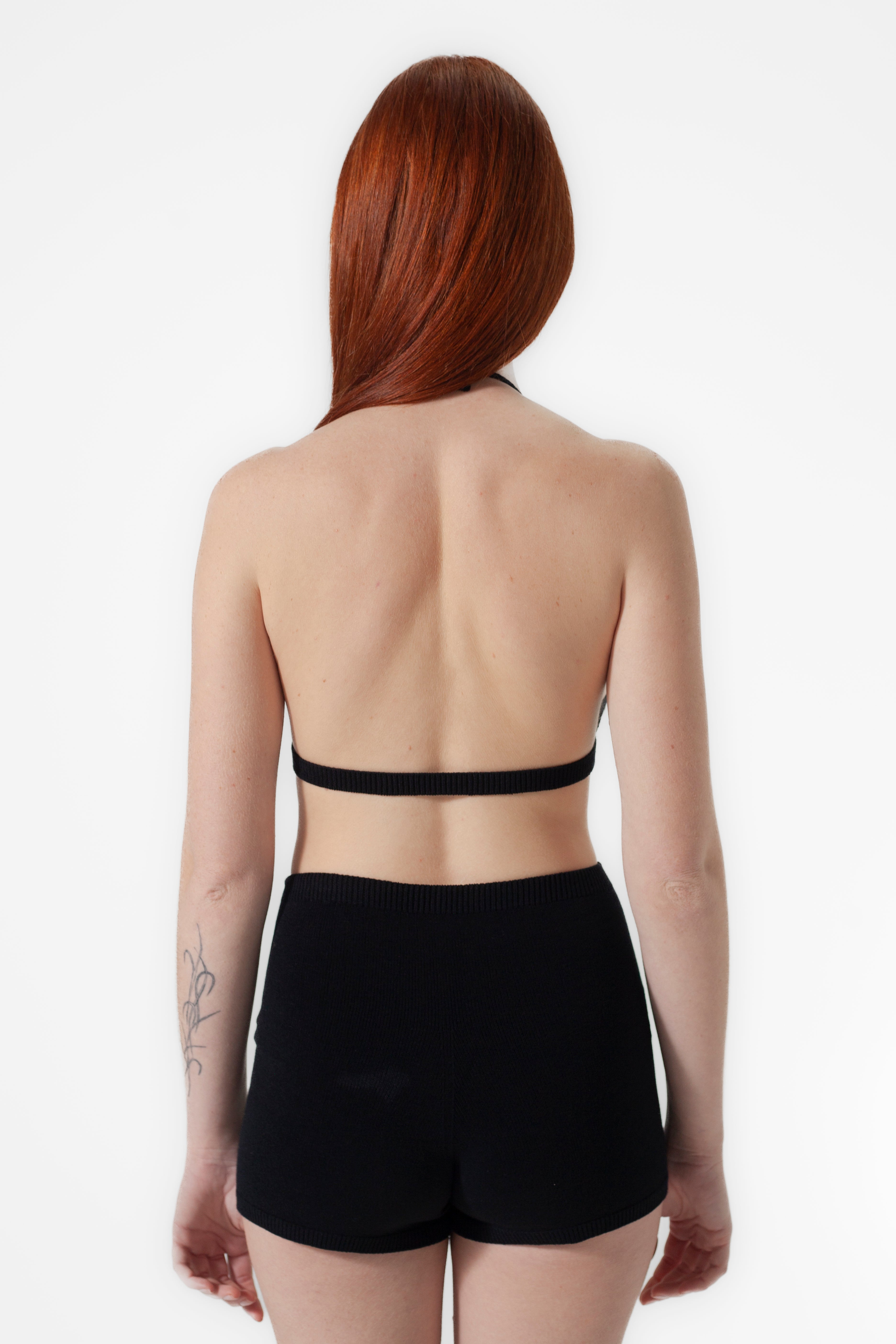 Bralette and Short Set Black