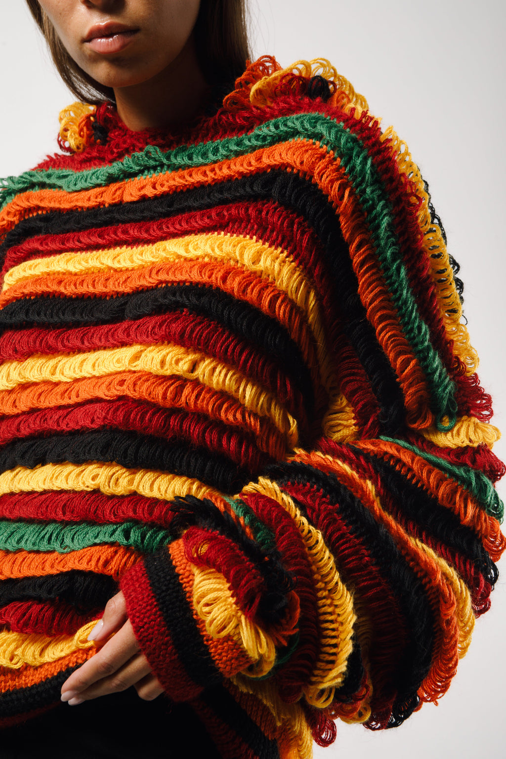 Knitted Wig Hoodie
